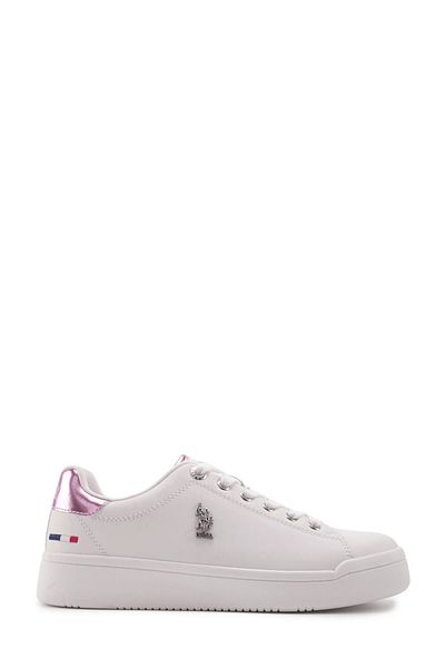 U.S. Polo Assn. U.S. Polo Assn. Pantofi sport casual pentru femei Pelo 4FX alb - roz