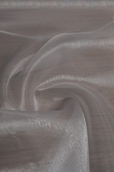 Kumaş Deposu Cam Organze Açık Füme Rengi Kumaş