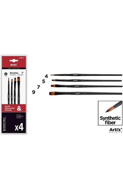 Artix Set Of 4 Professional Brushes No. 4,5,7,9