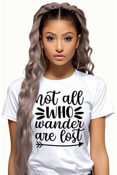 StoryGift Romania Tricou Femei cu textul "Not all who wander are lost" - nu t...