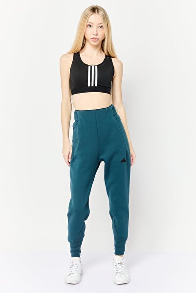 adidas بنطلون رياضي نسائي مناسب للتدريب 7/8، أزرق مخضر