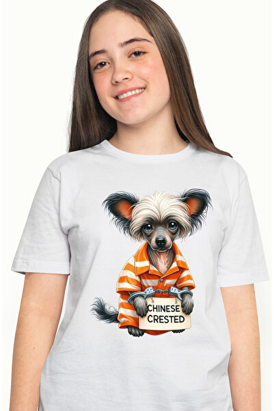 StoryGift Romania Tricou Femei cu un catel Chinese Crested la puscarie, incat...