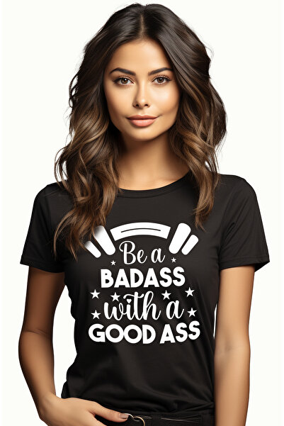 StoryGift Romania Tricou Femei cu stelute si mesajul in engleza "Be a bada*s ...