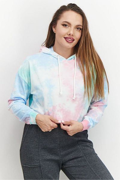 XOXO Women Sportswear Fit Training Crop Hoodie, Blue