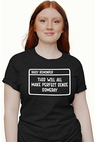 StoryGift Romania Tricou Femei cu textul "This will all make perfect sense someday" - toate aceste BLK_M