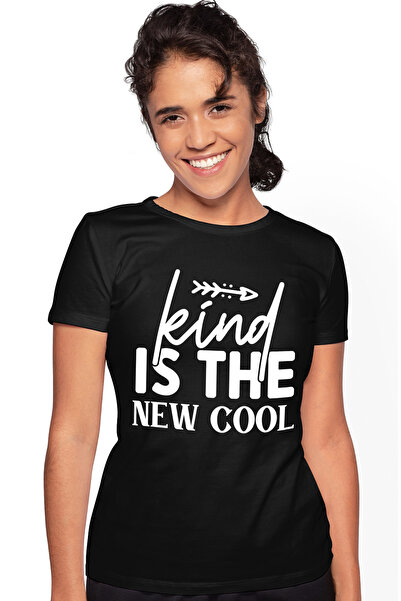 StoryGift Romania Tricou Femei cu textul "Kind is the new cool" - bunatatea e...