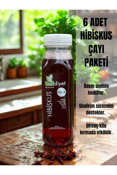 Leaf Hibiskus Detox Çayı 6 Lı Paket