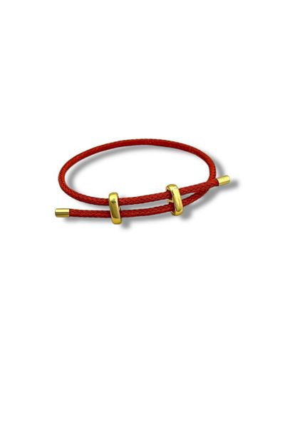 Finery by Nerrs Steel Rope Magnet Adjustable Red Bracelet