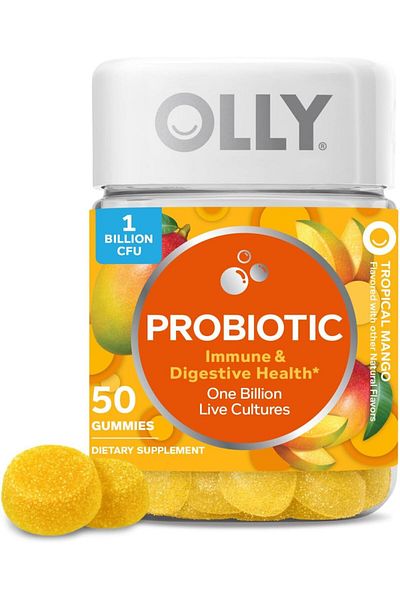 OLLY Probiotic Gummy Tropical Mango Flavored 50 Gummies