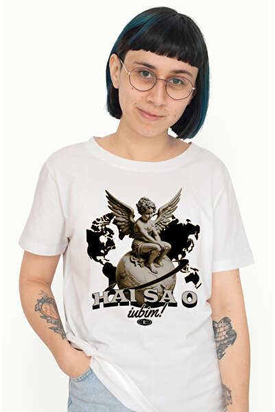 StoryGift Romania Tricou Femei inger pe planeta hai sa o iubim sa avem grija ...