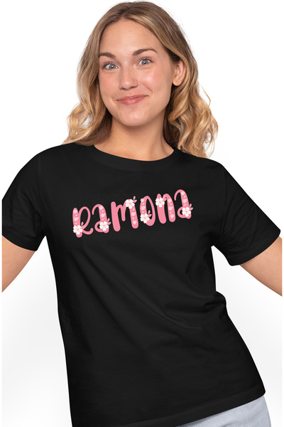 StoryGift Romania Tricou Femei Cu Numele Ramona, Flori, Colorat, Roz, Dragut,...