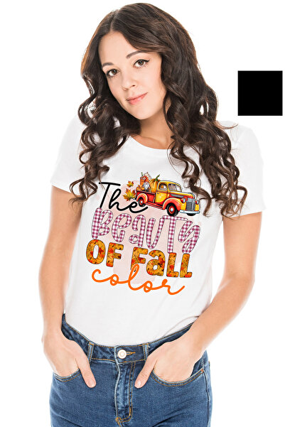 StoryGift Romania Tricou Femei cu mesajul "The beauty of Fall color", toamna,...