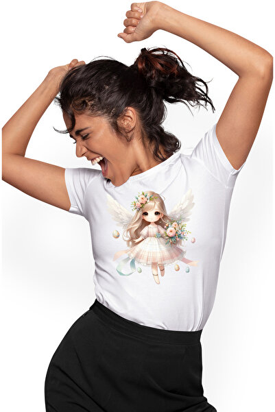 StoryGift Romania Tricou Femei cu o fetita cu aripi de ingeras, ilustratie, f...