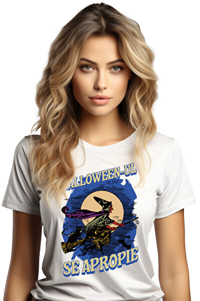 StoryGift Romania Tricou Femei h4ALLoween-ul se apropie vrajitoare pe matura ...