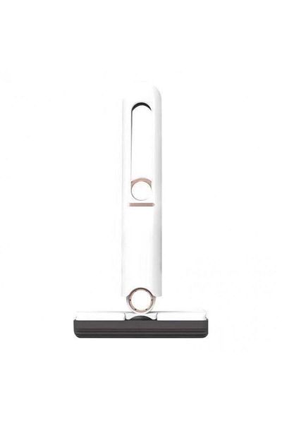 PUFO Mop mini portabil cu lavetă, sistem anti-scurgere, pentru geamuri, parbriz, bucătării, băi, 27 cm