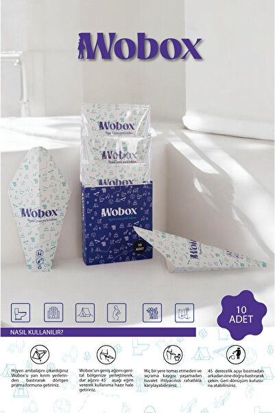 Wobox Hijyenik Kadın Ayakta Işeme Aparatı / Kadın Pisuvarı 10'lu 2 Paket