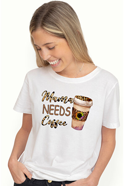 StoryGift Romania Tricou Femei cu mesajul "Mama needs coffee", cafea, mama, f...