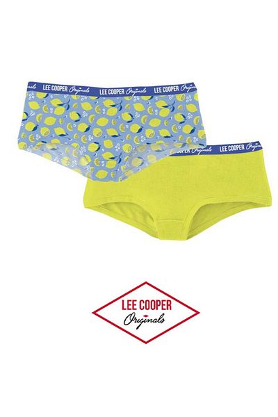 Lee Cooper Set of 2 pairs of hipster briefs with logo waistband, yellow, size L, Lee Cooper Originals