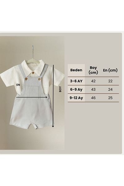Kuarks Baby Boy Summer Jumpsuit Canvas Shorts Jumpsuit 0-12 Months