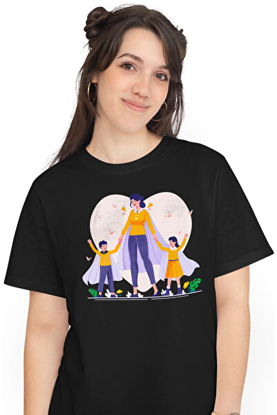 StoryGift Romania Tricou Femei Cu Mama, Copii, Parinte, Supererou, Capa, Fami...