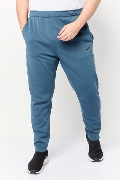 Reebok Men Sportswear Fit Brand Logo Outdoor Sweatpants, Teal Blue