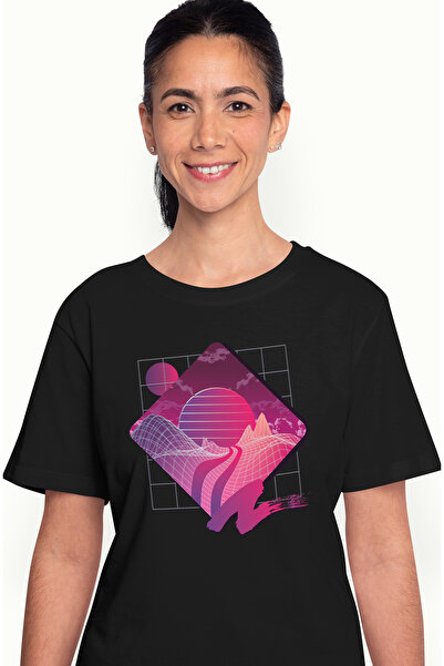 StoryGift Romania Tricou Femei Cu Imagine Abstracta, Romb Cu Univers Necunosc...