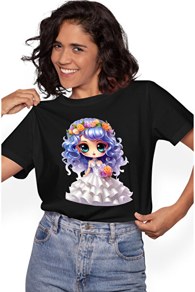 StoryGift Romania Tricou Femei cu o fata care poarta o rochie alba de mireasa...