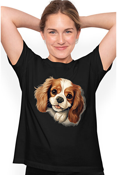 StoryGift Romania Tricou Femei cu o catelusa de talie mica, ilustratie, maro,...