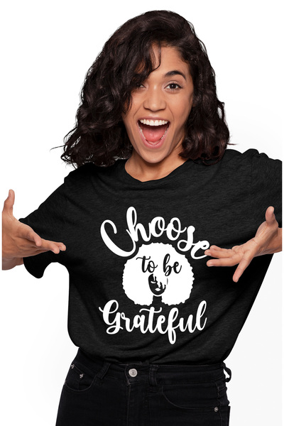 StoryGift Romania Tricou Femei cu mesajul in engleza "Choose to be grateful" ...