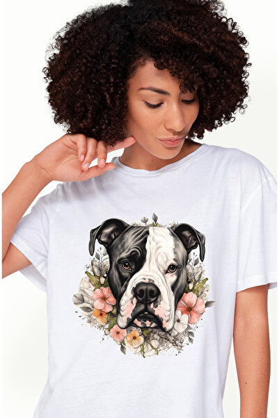 StoryGift Romania Tricou Femei cu un caine Boxer serios, rusinat, ilustratie,...