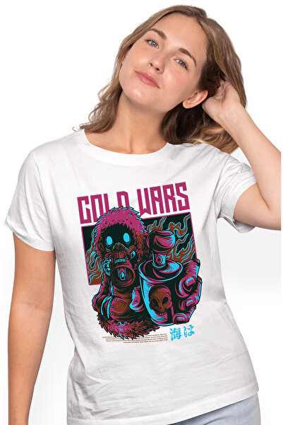 StoryGift Romania Tricou Femei Cu Portret Silueta Om Soldat Razboi Cu Masca Anti Gaz Spray Tintit, WHT_XL