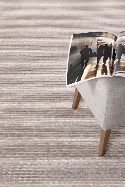 Nar Ada Kaymaz Taban Yıkanabilir Dokuma Bej Geçişli Kilim Koridor Yolluk Mutfak Modern Salon Halısı