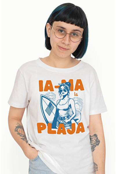 StoryGift Romania Tricou Femei ia-ma la plaja fata gata de surf sport placa c...