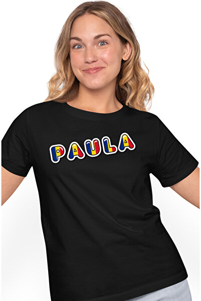 StoryGift Romania Tricou Femei Cu Numele Paula, Romania, Suporter, Steagul Ro...