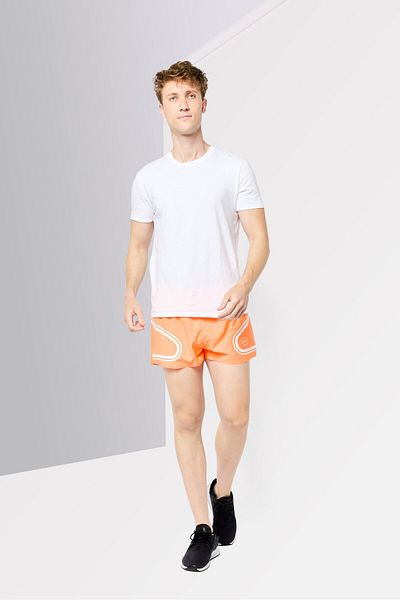 adidas Men Sportswear Fit Brand Logo Training Shorts, Orange
