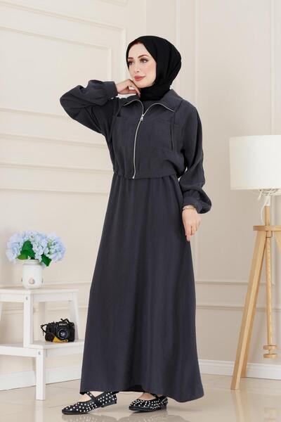 Moda Asrın Pocket Detailed Pocket Jie Jacket - Anthracite