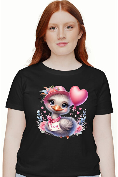 StoryGift Romania Tricou Femei cu o pasare vesela care tine un biletel pe car...