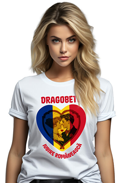 StoryGift Romania Tricou Femei iubire romaneasca cuplu sarutand-se dragoste c...
