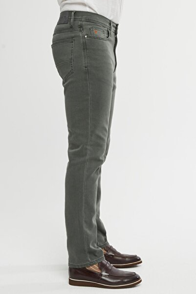 Xcedy High Waist Stretchy Denim Jeans - Premium Regular Fit Jeans, C356-Khaki