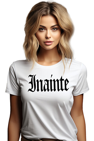 StoryGift Romania Tricou Femei Inainte, Mesaj Motivational, Cuvant, Text Insp...