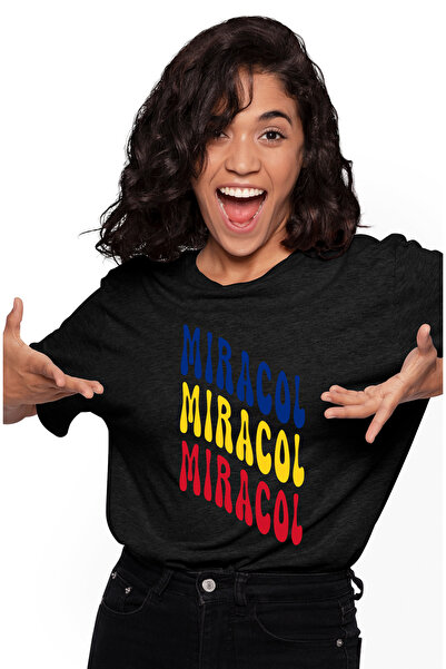 StoryGift Romania Tricou Femei Cuvantul Miracol, in Culorile Steagului Romani...