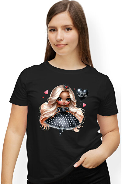StoryGift Romania Tricou Femei cu o fetita blonda cu rochita neagra cu buline...