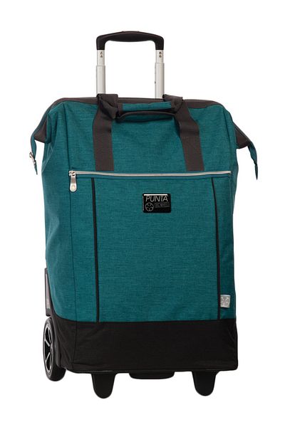 Punta Shopping Bag With Wheels F10303, 62 X 38 X 28 Cm, 40 L, Turquoise