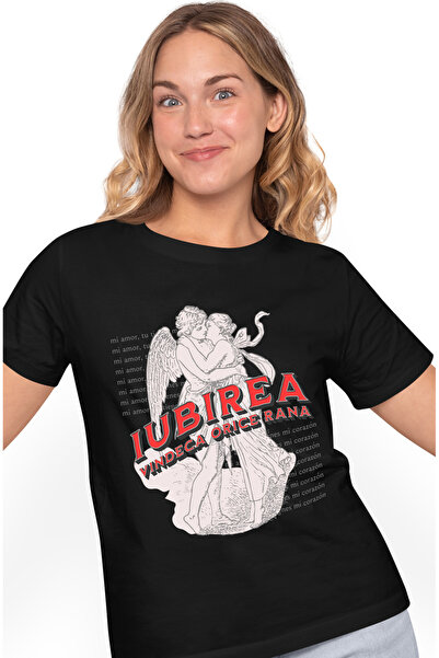 StoryGift Romania Tricou Femei Ingeri sarutandu-se statui iubirea vindeca cu ...