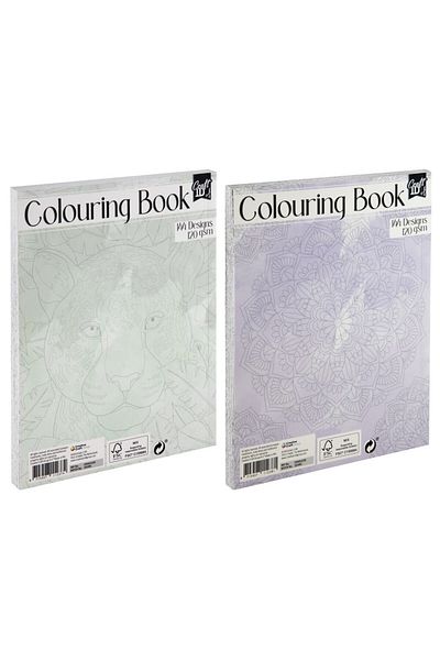 CraftID Carte de colorat 72 de coli 20,5x15,7 cm 120 gr - Animale