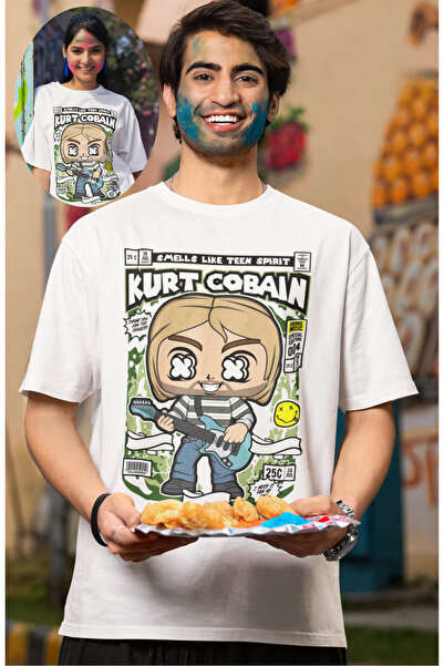 Fuddy Moda Minijaturna majica s likom vokalista Kurt Cobain Štampano, muško-ž...