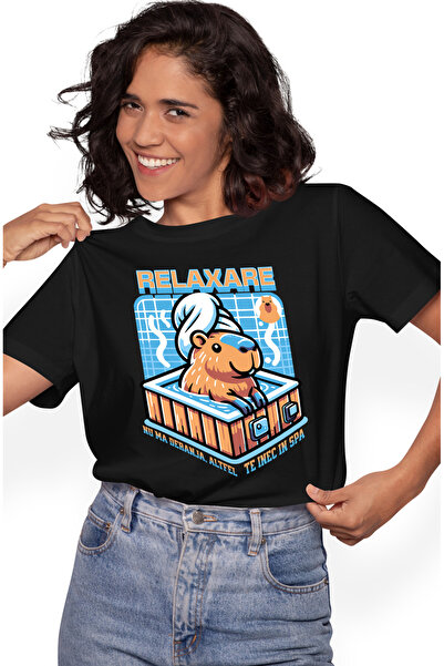 StoryGift Romania Tricou Femei hamster la spa, nu ma deranja relaxare cu impr...