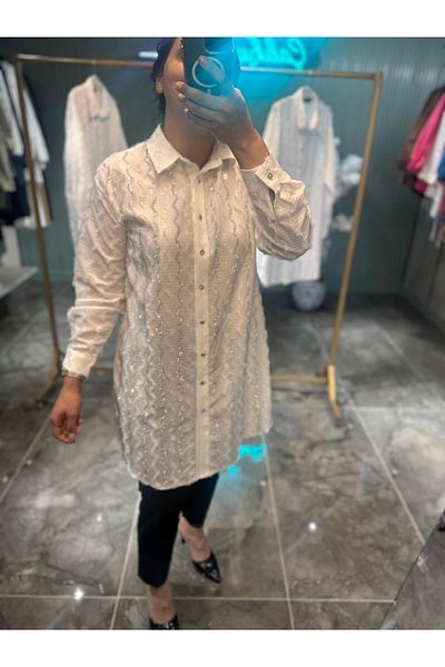 PUREVA Cotton Viscosa Stone Tunic