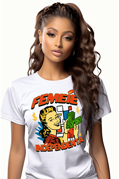 StoryGift Romania Tricou Femei femeei cu bani, independenta, avere, valoare c...