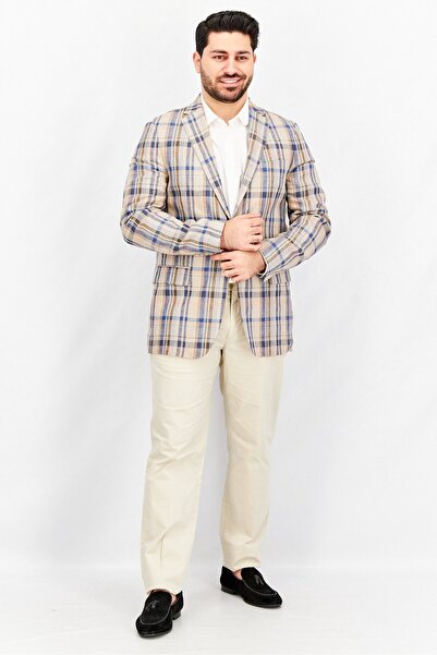 Ralph Lauren Men Classic Fit Plaid Blazer, Tan